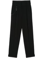 Emporio Armani pantalon droit à détail de plis - Noir - thumbnail