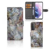 Samsung Galaxy S21 Plus | Bookcase | Marmer Grijs