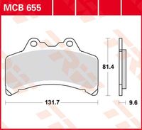 TRW Remblokken, en remschoenen voor de moto, MCB655 Allround organisch