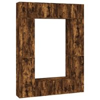 The Living Store TV-meubelset - Gerookt eiken - 4x 40x34.5x100cm - 2x 100x34.5x40cm - 2x 40x34.5x40cm