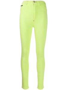 Philipp Plein legging à taille haute - Jaune