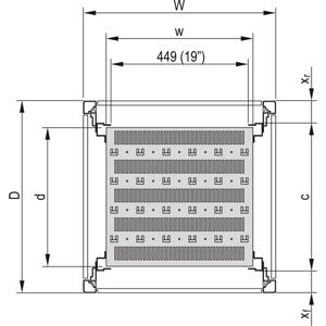 Schroff 22117671 Schap (b x d) 600 mm x 680 mm 1 stuk(s)