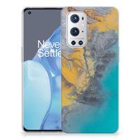 OnePlus 9 Pro TPU Siliconen Hoesje Marble Blue Gold