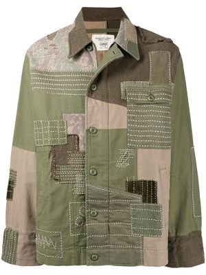Maharishi surchemise à détail patchwork - Vert