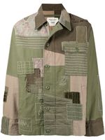 Maharishi chemise à détail patchwork - Vert