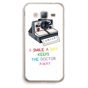 Smile: Samsung Galaxy J3 (2016) Transparant Hoesje