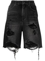 Goen.J short en jean à coupe droite - Noir