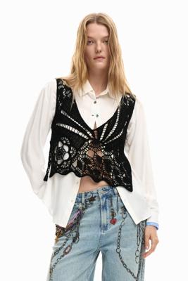 2-in-1 overhemd met lange mouwen - WHITE - XL