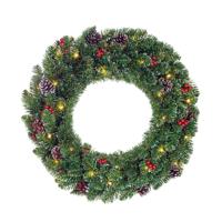 Creston Decoratie LED Krans 60 cm met 30 LEDs Groen Creston Decoratie LED Krans 60 cm met 30 LEDs Groen