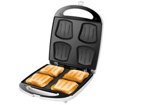 Unold Quadro Sandwich toaster Inklapbaar Wit, Zwart