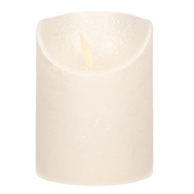 Anna's Collection Stompkaars - LED - parel creme - H10 cm - bewegende vlam - kaars