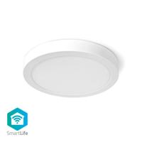 Nedis wifilaw20wt wi-fi smart plafondlamp rond ø 30 cm warm tot koel wit 1200 lm 18 w slank design aluminium