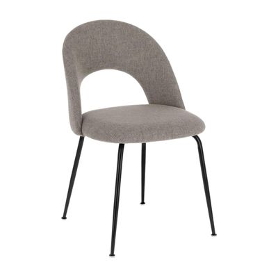 Kave Home Mahalia eetkamerstoel Lichtgrijs