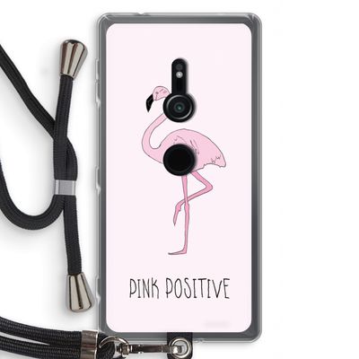 Pink positive: Sony Xperia XZ2 Transparant Hoesje met koord