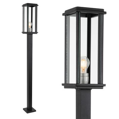 Buitenlamp Capital L sokkellamp zwart