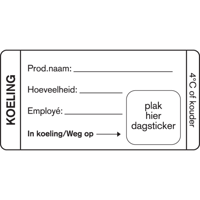 Label | Koeldoos | papier | afwasbaar | 35x75mm | wit | rol à 500 stuks