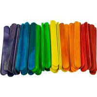 100x stuks muti-color kleur hobby knutselen houtjes/ijslollie stokjes 114 x 10 mm