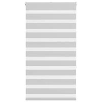 Zebra rolgordijn 75x150 cm stofbreedte 70,9 cm lichtgrijs