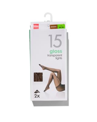 HEMA 2-pak Pantys 15 Denier Bruin (bruin)