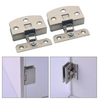 2 stks open gat gratis geborsteld oppervlak glas scharnier grootte: L 8-10mm 2 stks open gat gratis geborsteld oppervlak glas scharnier grootte: L 8-10mm