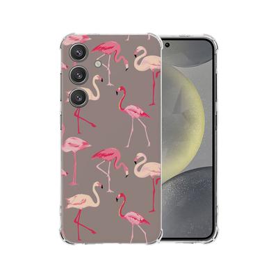 Samsung Galaxy S25 Hoesje - Flamingo TPU Antishock