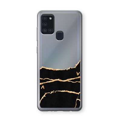 Gouden marmer: Samsung Galaxy A21s Transparant Hoesje