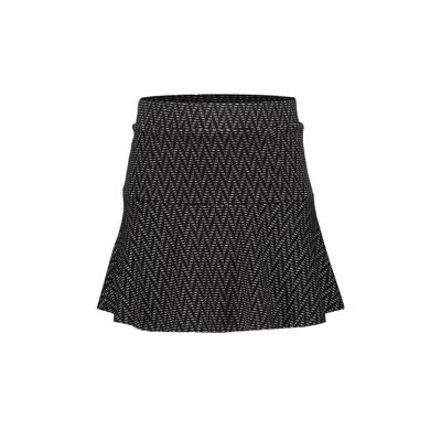 Geisha winter rok meisjes - zwart/wit - jacquard