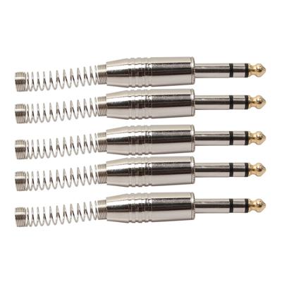 5 STÜCK 6.35mm metalen Audio Plug Stereo microfoon netsnoer stekker