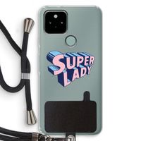 Superlady: Pixel 5 Transparant Hoesje met koord