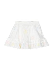 Stella McCartney Kids jupe volantée à broderies - Blanc