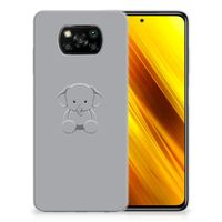 Xiaomi Poco X3 | Poco X3 Pro Telefoonhoesje met Naam Grijs Baby Olifant - thumbnail