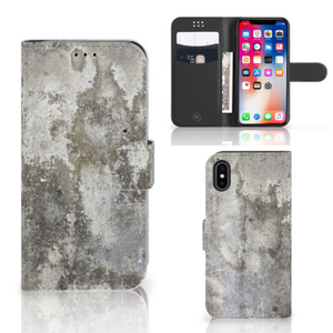 Apple iPhone X | Xs Bookcase Beton Print