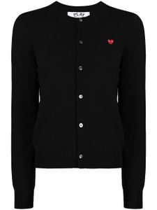 Comme Des Garçons Play cardigan boutonné à patch logo - Noir