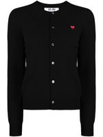 Comme Des Garçons Play cardigan boutonné à patch logo - Noir