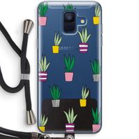 Sanseveria: Samsung Galaxy A6 (2018) Transparant Hoesje met koord