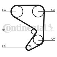 Getande riem CONTINENTAL CTAM, u.a. für Pininfarina, Abarth, Fiat, Lancia