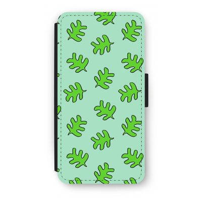 Groene blaadjes: iPhone 7 Plus Flip Hoesje