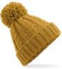 Beechfield CB480 Cable Knit Melange Beanie - Mustard - One Size