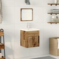 Badkamermeubelset 3 pcs Oud Hout 41 x 38.5 x 46 cm Bewerkt hout