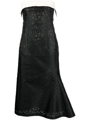 Philosophy Di Lorenzo Serafini robe en maille ajourée à coupe mi-longue - Noir