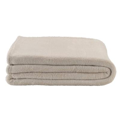 Leen Bakker - Plaid Duuk - 130x160 Cm - Polyester - Beige