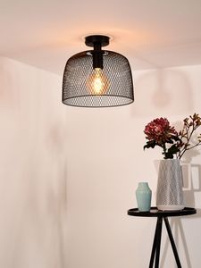 Lucide Mesh plafondlamp 29.5cm 1x E27 zwart