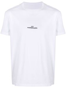 Maison Margiela t-shirt en coton à logo Distorted - Blanc