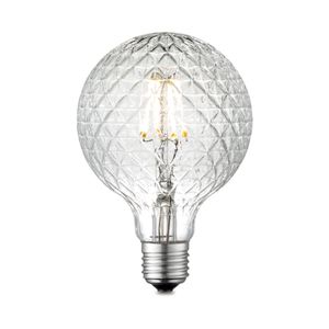 Edison Vintage LED filament lichtbron Globe - Helder - G95 Deco - Retro LED lamp - 9.5/9.5/13.5cm - geschikt voor E27 fitting - Dimbaar - 4W 440lm 3000K - warm wit licht