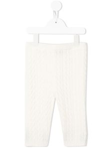 N.PEAL KIDS legging en maille torsadée - Blanc