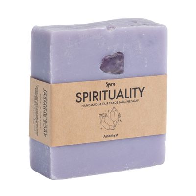 Spiru Fair Trade Edelsteen Zeep - Jasmijn & Amethist - Spiritualiteit