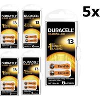 30 Stuks ( 5 Blister a 6st) Duracell Hearing Aid DA13 1.45V Gehoorapparaat batterijen - thumbnail