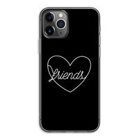 Friends heart black: iPhone 11 Pro Transparant Hoesje