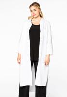 Yoek Lange blouse splitten linnen | Wit | Maat 54/56