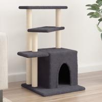 Kattenmeubel met sisal krabpalen 83,5 cm donkergrijs - thumbnail